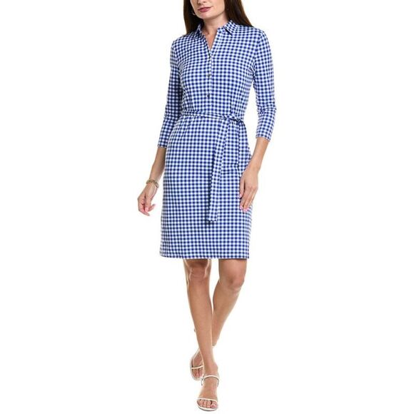 J.Mclaughlin WomensCalla Catalina Gingham Dress, Blue L